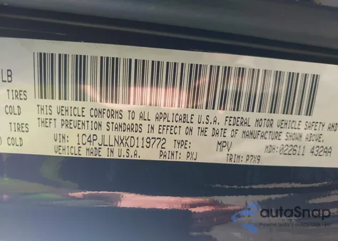 2019 Jeep Cherokee Latitude Plus Fwd z USA, uszkodzony, nr VIN 1C4PJLLNXKD119772